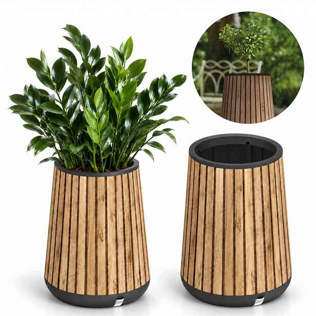 Květináč Keter Deco Conic Tall 72 cm 150 l samozavlažovací, odolný vůči Uv záření