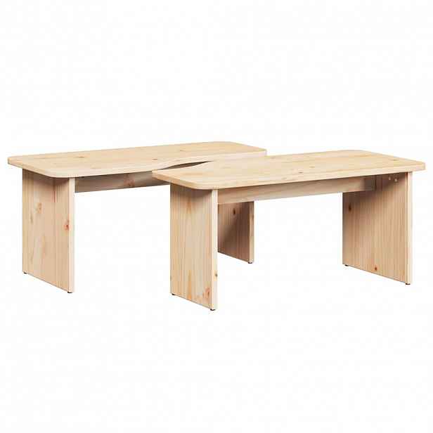 vidaXL Konferenční stolek 2 ks Přírodní 100 x 69 x 35,5 cm
