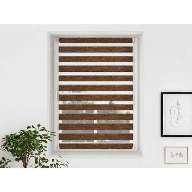 FEXI Roleta Den a noc, Nature slim kaštan, A 055, 220x60 cm