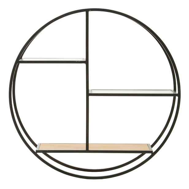 Černá/v přírodní barvě patrová kovová police 61 cm Mataram – Premier Housewares