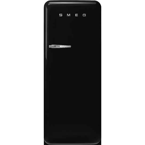 Smeg Chladnička s integrovaným mrazákem 50's Retro Styl,  244l/26l ot. pravé, FAB28, černá  FAB28RBL6