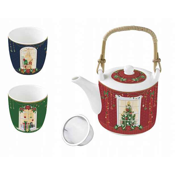 Vánoční sada 2 x šálky 160 ml džbán 600 ml Christmas In Easy Life