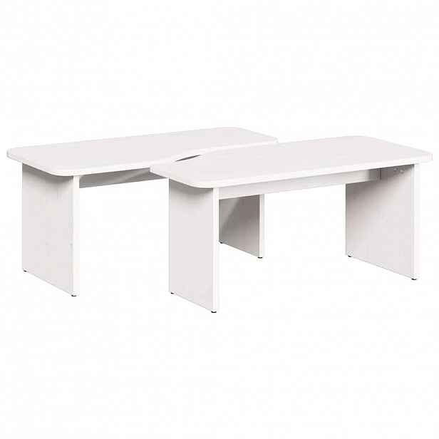 vidaXL Konferenční stolek 2 ks Bílá 100 x 69 x 35,5 cm