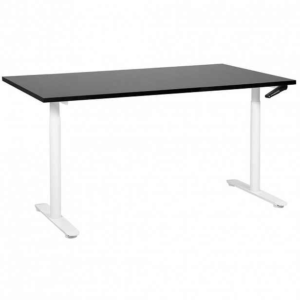 Beliani VÝŠKOVĚ NASTAVITELNÝ Psací stůl Manuell 160/72 cm Černý Destin IV