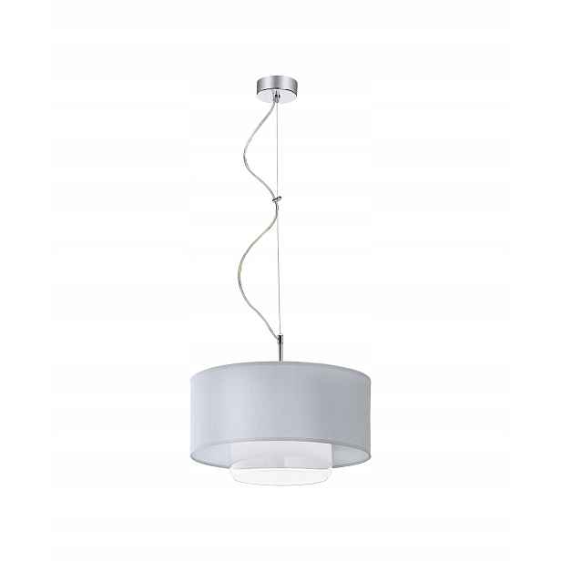Jupiter Závěsná lampa Aveo stříbrná E27 skleněné stínítko moderní 15W
