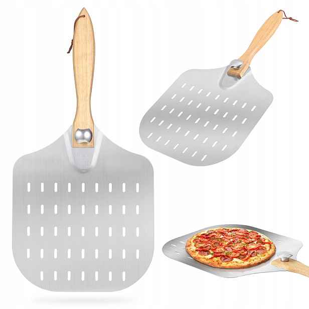 Lopata Na Pizzu Perforovaná lopata podnos Nerezová Ocel Inox profesionální