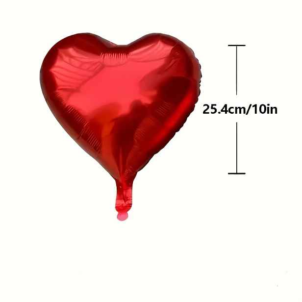 TEMU 8 ks, 10palcové červené fóliové balónky ve tvaru srdce, vhodné pro Valentýna, zásnuby, žádosti o ruku, výročí, svatby, dekorace svatebních