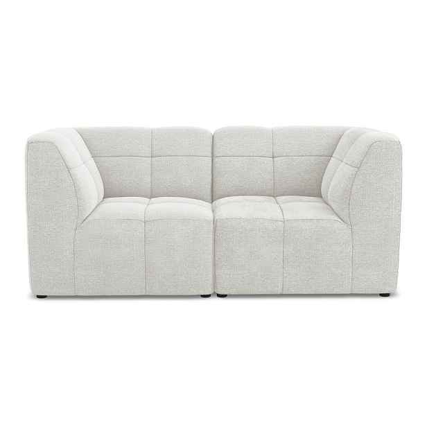 Bílá pohovka z textilie bouclé 180 cm Aloha – Makamii