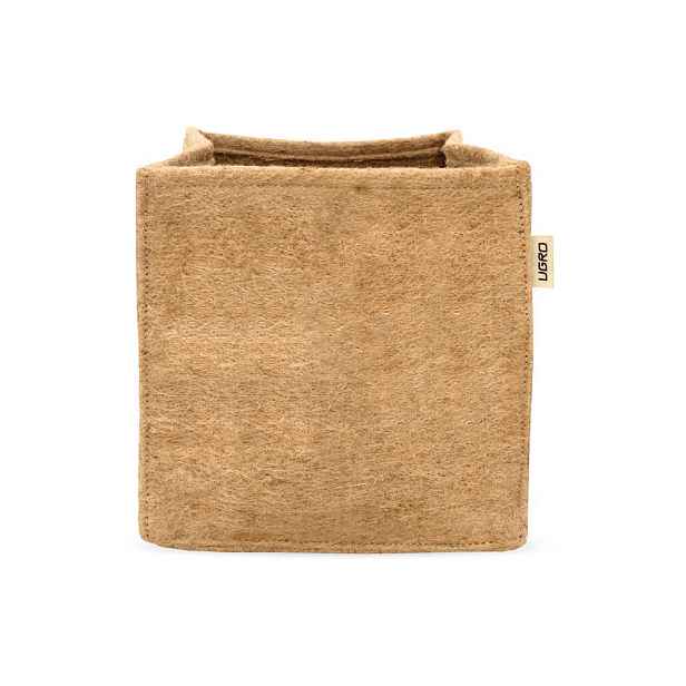 Jutový čtvercový květináč s úchyty U Gro 9x9x9 cm - 8 l