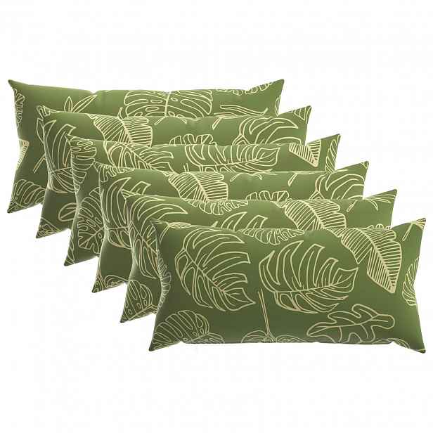 vidaXL Povlak na polštář 6 pcs HEERLEN Listový design 40 x 80 cm