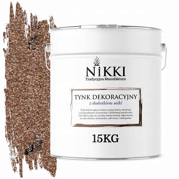 Vnitřní Dekorativní Omítka Vnější 15 Kg Hnědá S Černou Slídou D815