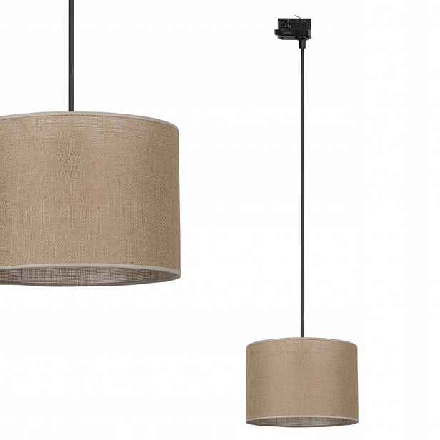 Závěsná lampa pro 3-okruhové kolejnice Tracer hnědé stínidlo E27 10692 Tk Lighting