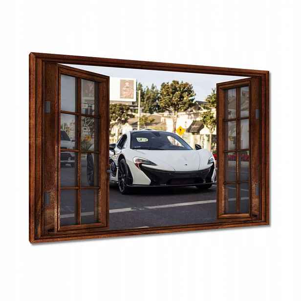 Obrazy 120x80 Bílé sportovní auto