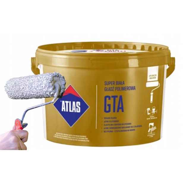 Polymerové hladítko Atlas Gta bílé 25 kg na stěnu a strop