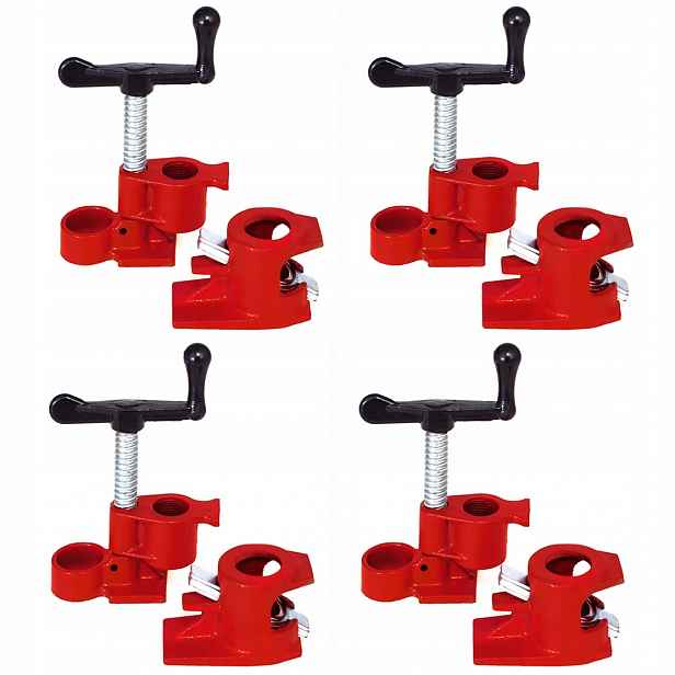Profesionální Truhlářský Svěrák Set x 4ks 3/4" Silný Trubkový Bezkoncový