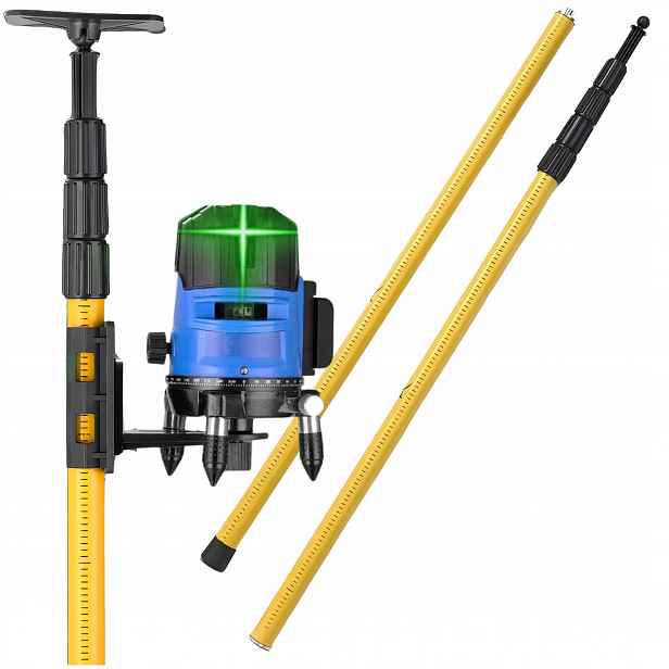 Rozpěrný Stativ, Tyč Pro Laser Vodováhy 114-280 CM Adaptér Pro Úkosy