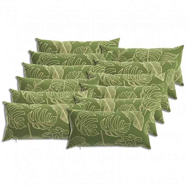 vidaXL Povlak na polštář 12 pcs HEERLEN Listový design 40 x 80 cm