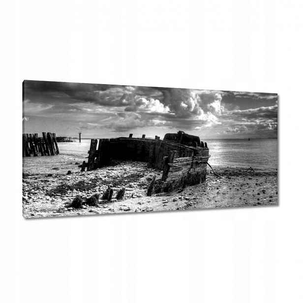 Obrazy 115x55 Černobílé fotografie lodí