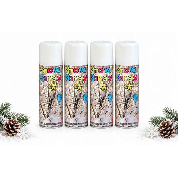 Umělý Sníh Ve Spreji 150 ML Bílý, Sada 24 Kusů