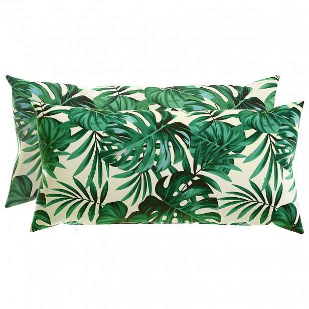 vidaXL Povlak na polštář 2 pcs HEERLEN Vzor listů 40 x 80 cm Polyester
