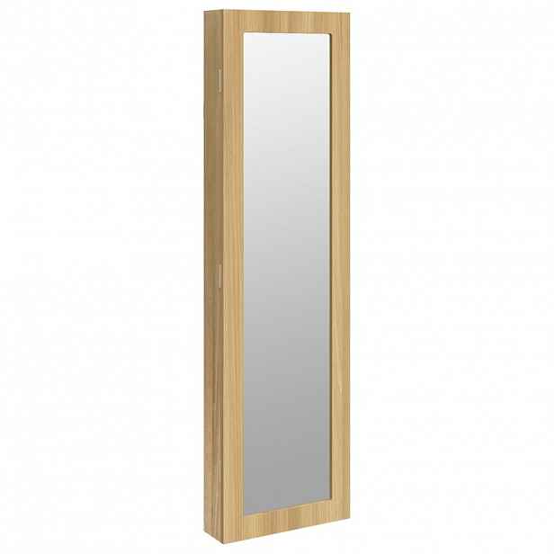 vidaXL Zrcadlová šperkovnice nástěnná 30 x 8,5 x 106 cm
