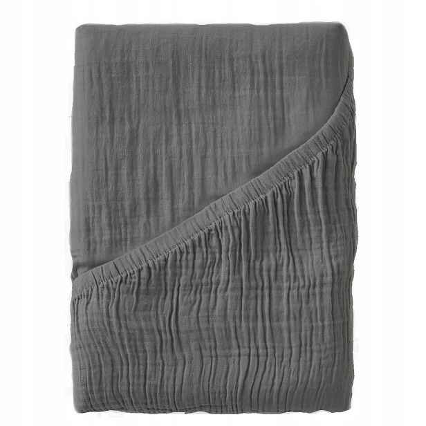 Prostěradlo s gumou 90x200, měkké, 100% bavlněné mušelínové
