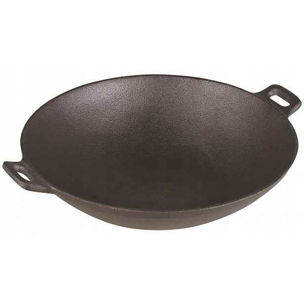 Litinový kuchyňský Wok s úchyty 31 cm