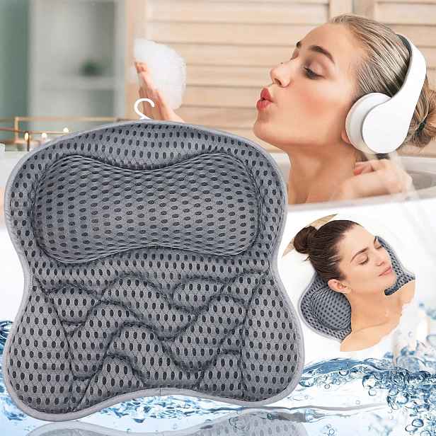 Polštář Do Vany 4D Mesh Se 6 Přísavkami Ergonomický Na Krk A Záda