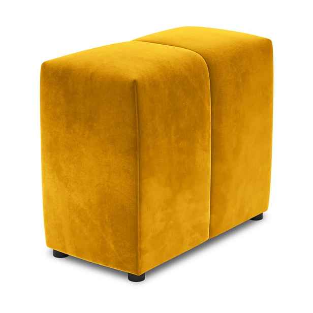 Žlutá sametová opěrka k modulární pohovce Rome Velvet - Cosmopolitan Design