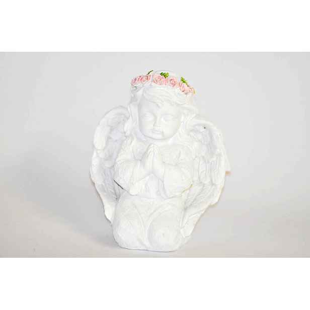 PROHOME - Anděl bílý klečící 10cm