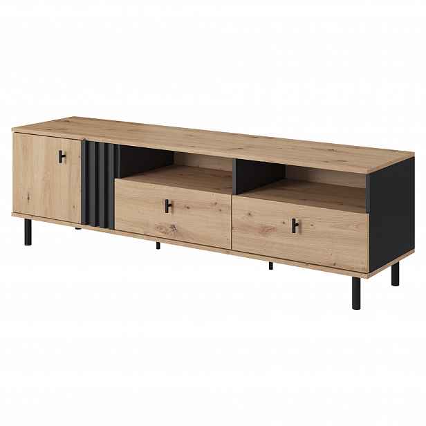 Stolek pod televizi 165 cm CHATOM - dub artisan / antracitový