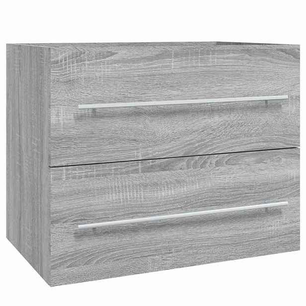 vidaXL Skříňka pod umyvadlo šedá sonoma 60x38,5x48 cm kompozitní dřevo