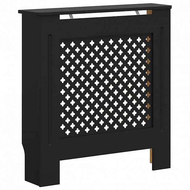 vidaXL Kryt na radiátor MDF černý 78 cm