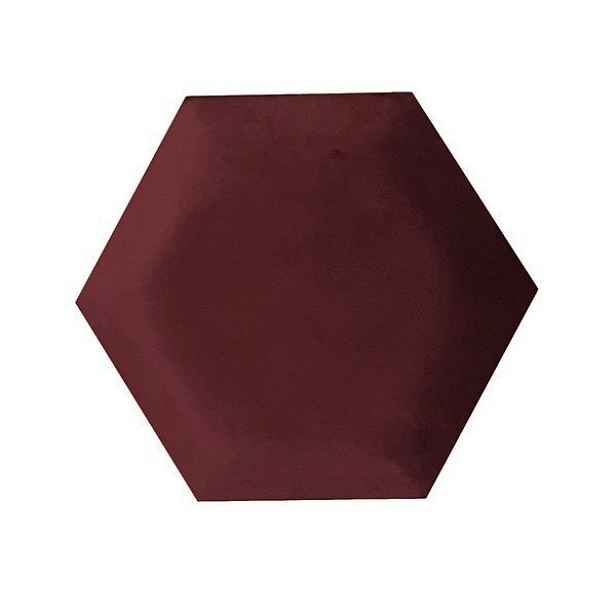 Čalouněný akustický panel nástěnný Riwiera 59 bordó hexagon - Hexagon 6x15 cm Egibi