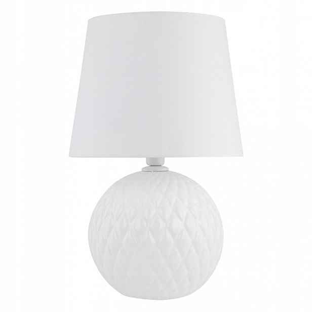Stolní lampa Santana bílá 1xE27 stojací noční lampa na skleněný stolek