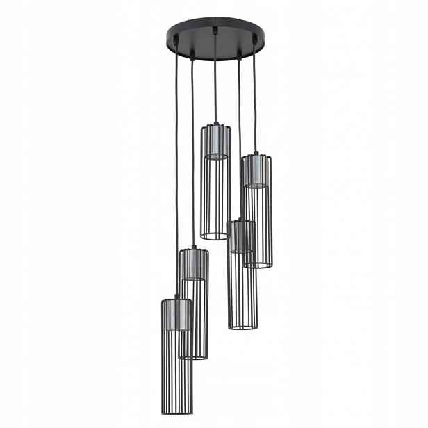 Stropní lustr Závěsná lampa Fobia Černý Kov 5xGU10 Sigma Lighting