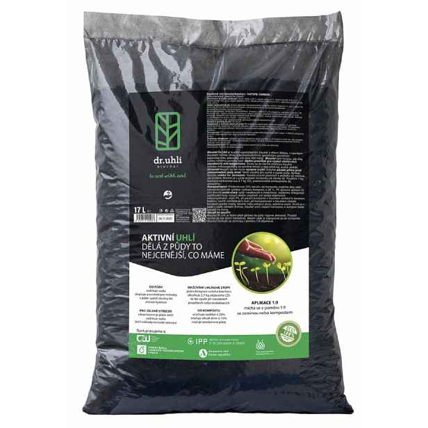 Aktivní uhlí do půdy Biochar 17 l