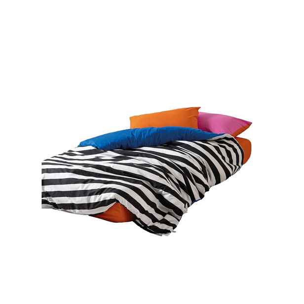 Černobílé povlečení na dvoulůžko/prodloužené z bavlny Renforcé s prostěradlem/4dílné 200x220 cm Dusk – Mijolnir