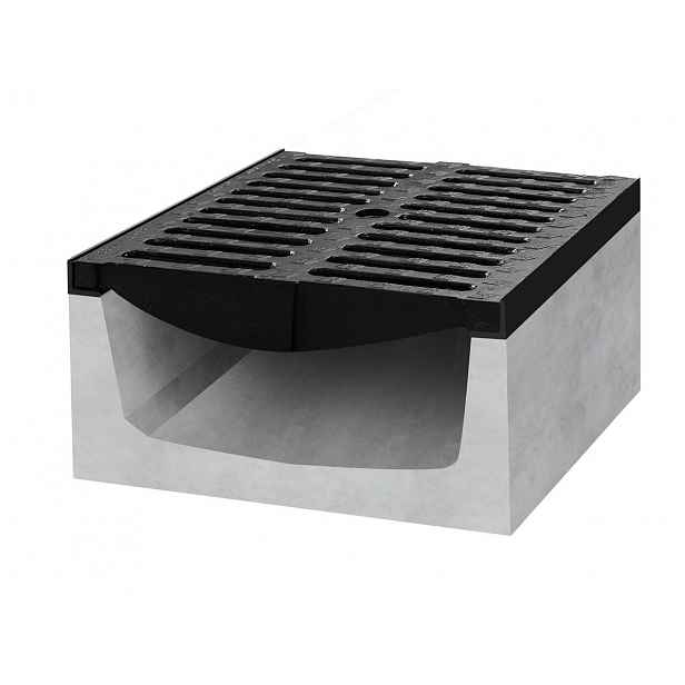 Gutta Betonový žlab D400 s litinovou mříží, d. 500 x š. 400 x v. 200 mm