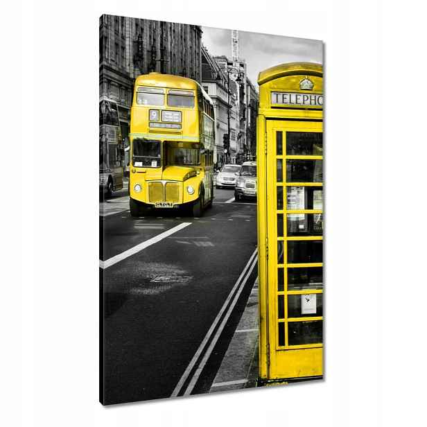 Obrazy 60x90 Žlutá telefonní budka