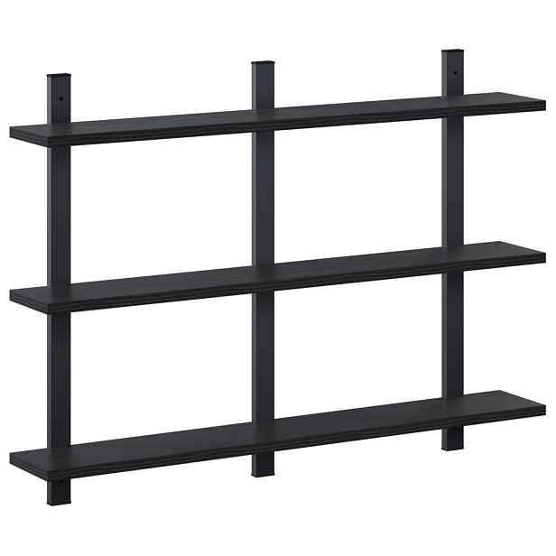 vidaXL Nástěnná polička Černý dub 79.5 x 13.5 x 58 cm Kompozitní dřevo
