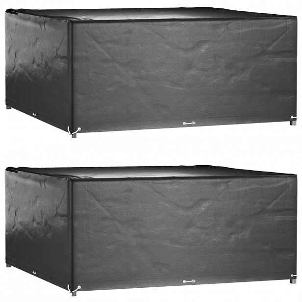 vidaXL Plachty na zahradní nábytek 2 ks 16 oček 205x205x90 cm čtverec