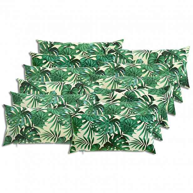 vidaXL Povlak na polštář 12 pcs HEERLEN Vzor listů 40 x 80 cm