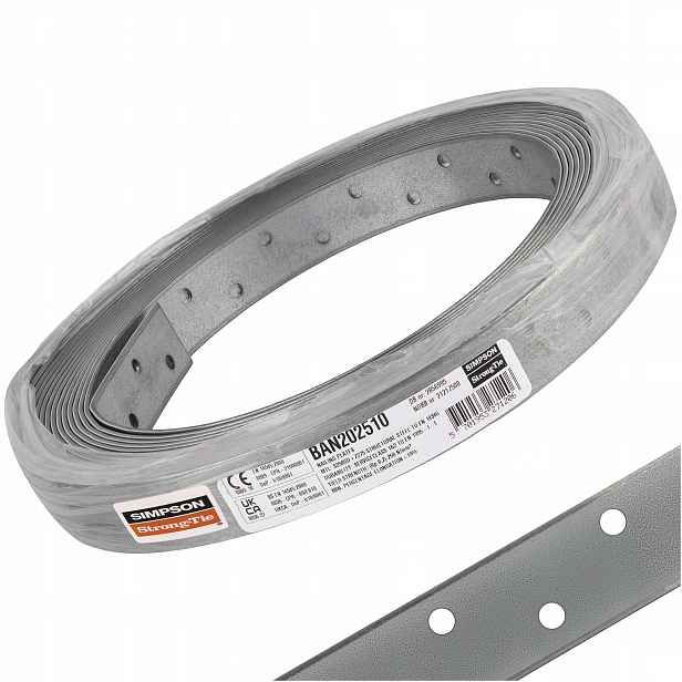 Koncentrovaná perforovaná páska 25 x 2 mm x 10 m Simpson BAN202510