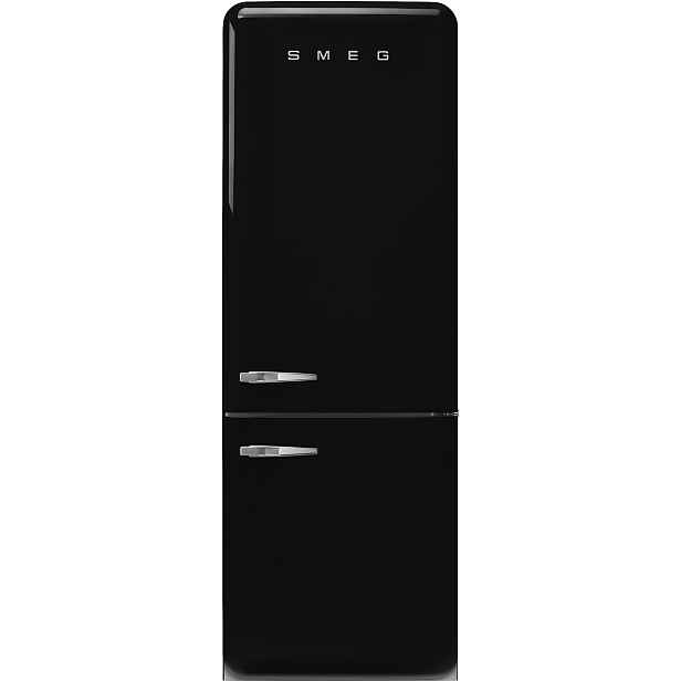 Smeg SMEG 50's RS kombinovaná lednice s mrazákem dole 344l/137l otv.pravé 200x70 cm černá FAB38RBL6