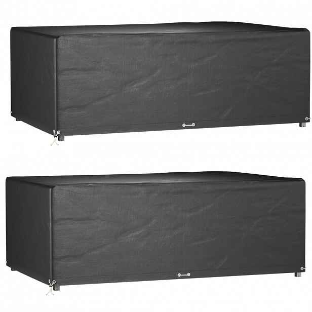 vidaXL Plachty na zahradní nábytek 2 ks 12 oček 213x132x75 cm obdélník