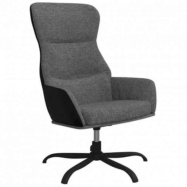 vidaXL Relaxační křeslo světle šedé textil
