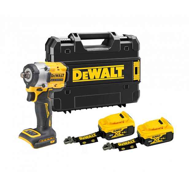 DeWALT - 18V AKU rázový utahovák, 2x aku 5,0 Ah LANYARD READY, bez nabíječky DCF921P2LRT-XJ