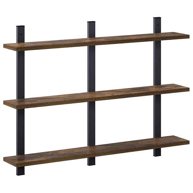 vidaXL Nástěnná polička Kouřový dub 79.5 x 13.5 x 58 cm