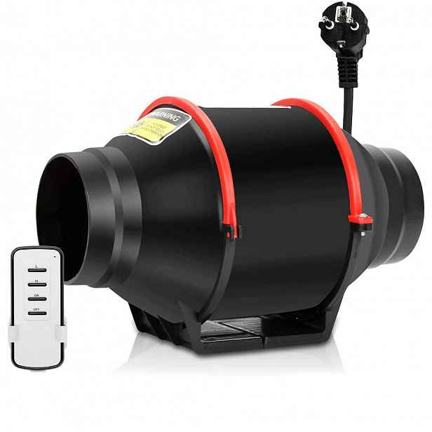 Kanálový Odtahový Ventilátor Dvourychlostní Výkonný 540 m3/h 75 W Tichý